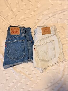 Levi's Denim Short Shorts Set - Blue & Light blue